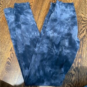 Lululemon Athletica Dark Tie-Dye Leggings